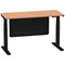 Air Modesty 1400mm Slim Rectangular Height Adjustable Desk, Black Leg & Modesty Panel, Oak Air Modesty 1400mm Slim Rectangular Height Adjustable Desk, Black Leg & Modesty Panel, Oak