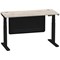 Air Modesty 1400mm Slim Rectangular Height Adjustable Desk, Black Leg & Modesty Panel, Grey Oak Air Modesty 1400mm Slim Rectangular Height Adjustable Desk, Black Leg & Modesty Panel, Grey Oak