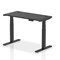Air 1200mm Slim Rectangular Height Adjustable Desk, Black Leg, Black