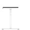 Air 1200mm Slim Rectangular Height Adjustable Desk, White Leg, Black