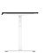 Air 1200mm Rectangular Height Adjustable Desk, White Leg, Black