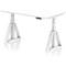 Air 1400mm Height Adjustable Desk, White Leg with Piste Foot, White