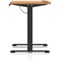 Air Lite 1000mm Slim Height Adjustable Office Desk, Black Leg, Beech