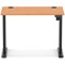 Air Lite 1000mm Slim Height Adjustable Office Desk, Black Leg, Beech