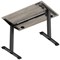 Air Lite 1000mm Slim Height Adjustable Office Desk, Black Leg, Grey Oak