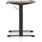 Air Lite 1000mm Slim Height Adjustable Office Desk, Black Leg, Grey Oak