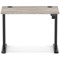 Air Lite 1000mm Slim Height Adjustable Office Desk, Black Leg, Grey Oak