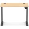 Air Lite 1000mm Slim Height Adjustable Office Desk, Black Leg, Maple