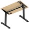 Air Lite 1000mm Slim Height Adjustable Office Desk, Black Leg, Maple