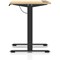 Air Lite 1000mm Slim Height Adjustable Office Desk, Black Leg, Maple