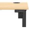 Air Lite 1000mm Slim Height Adjustable Office Desk, Black Leg, Maple