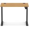 Air Lite 1000mm Slim Height Adjustable Office Desk, Black Leg, Oak