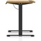 Air Lite 1000mm Slim Height Adjustable Office Desk, Black Leg, Oak
