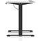 Air Lite 1000mm Slim Height Adjustable Office Desk, Black Leg, White