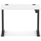 Air Lite 1000mm Slim Height Adjustable Office Desk, Black Leg, White