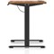 Air Lite 1000mm Slim Height Adjustable Office Desk, Black Leg, Walnut