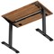 Air Lite 1000mm Slim Height Adjustable Office Desk, Black Leg, Walnut