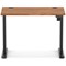 Air Lite 1000mm Slim Height Adjustable Office Desk, Black Leg, Walnut