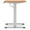 Air Lite 1000mm Slim Height Adjustable Office Desk, Silver Leg, Beech