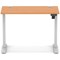 Air Lite 1000mm Slim Height Adjustable Office Desk, Silver Leg, Beech