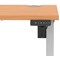Air Lite 1000mm Slim Height Adjustable Office Desk, Silver Leg, Beech