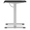 Air Lite 1000mm Slim Height Adjustable Office Desk, Silver Leg, Black