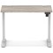Air Lite 1000mm Slim Height Adjustable Office Desk, Silver Leg, Grey Oak