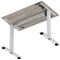 Air Lite 1000mm Slim Height Adjustable Office Desk, Silver Leg, Grey Oak