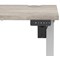 Air Lite 1000mm Slim Height Adjustable Office Desk, Silver Leg, Grey Oak