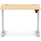 Air Lite 1000mm Slim Height Adjustable Office Desk, Silver Leg, Maple