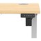 Air Lite 1000mm Slim Height Adjustable Office Desk, Silver Leg, Maple