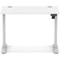 Air Lite 1000mm Slim Height Adjustable Office Desk, Silver Leg, White