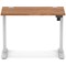Air Lite 1000mm Slim Height Adjustable Office Desk, Silver Leg, Walnut