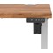 Air Lite 1000mm Slim Height Adjustable Office Desk, Silver Leg, Walnut