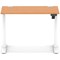 Air Lite 1000mm Slim Height Adjustable Office Desk, White Leg, Beech