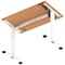 Air Lite 1000mm Slim Height Adjustable Office Desk, White Leg, Beech
