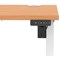 Air Lite 1000mm Slim Height Adjustable Office Desk, White Leg, Beech