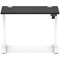 Air Lite 1000mm Slim Height Adjustable Office Desk, White Leg, Black