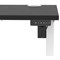 Air Lite 1000mm Slim Height Adjustable Office Desk, White Leg, Black