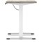 Air Lite 1000mm Slim Height Adjustable Office Desk, White Leg, Grey Oak
