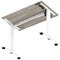 Air Lite 1000mm Slim Height Adjustable Office Desk, White Leg, Grey Oak