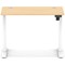Air Lite 1000mm Slim Height Adjustable Office Desk, White Leg, Maple