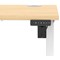 Air Lite 1000mm Slim Height Adjustable Office Desk, White Leg, Maple