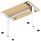 Air Lite 1000mm Slim Height Adjustable Office Desk, White Leg, Maple