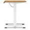 Air Lite 1000mm Slim Height Adjustable Office Desk, White Leg, Oak
