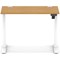 Air Lite 1000mm Slim Height Adjustable Office Desk, White Leg, Oak