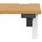 Air Lite 1000mm Slim Height Adjustable Office Desk, White Leg, Oak