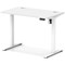 Air Lite 1000mm Slim Height Adjustable Office Desk, White Leg, White