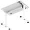 Air Lite 1000mm Slim Height Adjustable Office Desk, White Leg, White