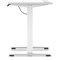 Air Lite 1000mm Slim Height Adjustable Office Desk, White Leg, White